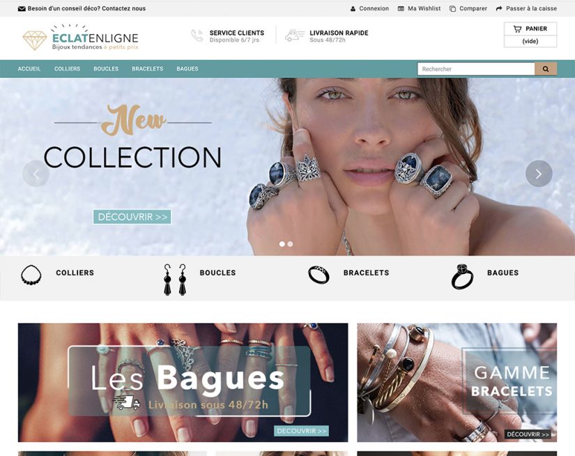 Achat site e-commerce de bijoux en dropshipping